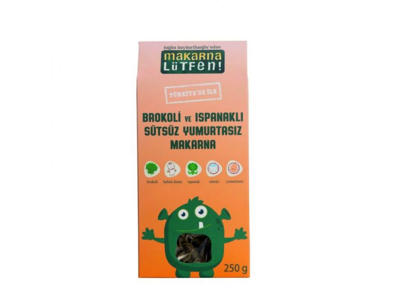 Brokoli & Ispanaklı Sütsüz Yumurtasız Makarna