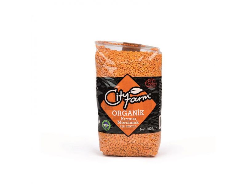 CİTYFARM ORGANİK KIRMIZI MERCİMEK 1000 GR.
