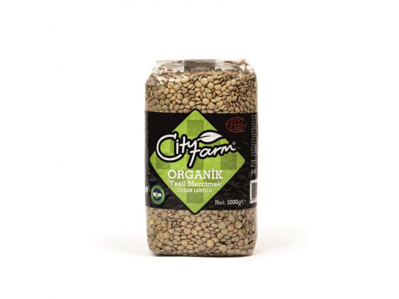 CİTYFARM ORGANİK YEŞİL MERCİMEK 1000 GR.