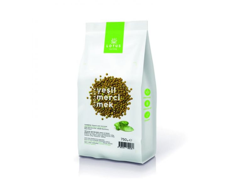 Lotus Natura Organik Yeşil Mercimek 750 gr