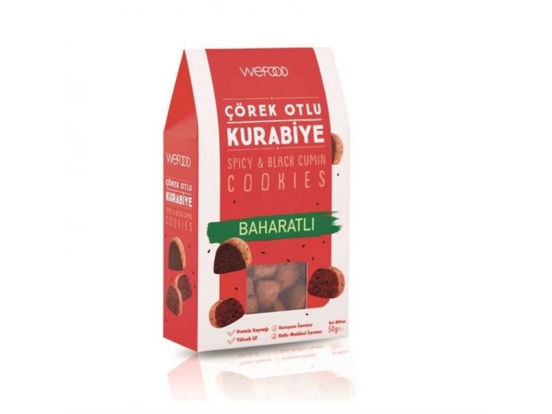 Wefood Baharatlı Çörek Otlu Kurabiye 50gr