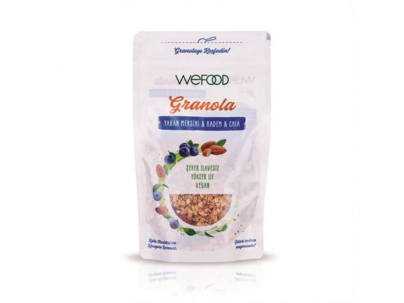 Wefood Granola Yaban Mersini & Badem & Chia 250 gr