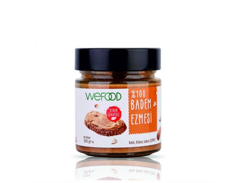 Wefood Şekersiz Sade %100 Badem Ezmesi 200 gr