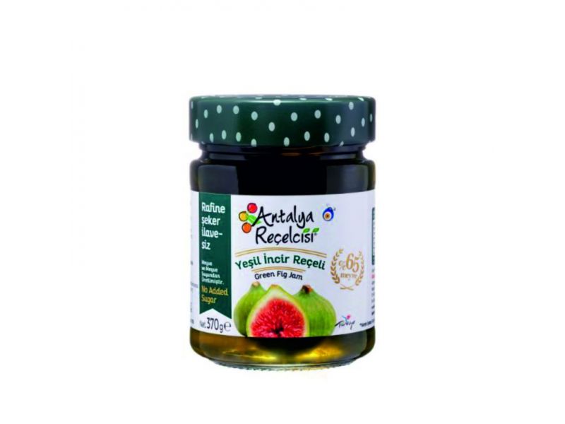 YEŞİL İNCİR REÇELİ 370G RAFİNE ŞEKER İLAVESİZ