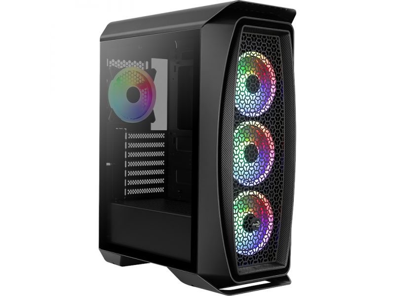 AEROCOOL AERO ONE DUO PSU YOK 4x12CM ARGB FAN ATX 2xUSB3.0 SİYAH GAMING KASA AE-AERO1D