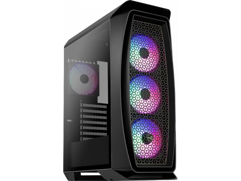 AEROCOOL AERO ONE FROST 500W 4x12CM FGRB FAN ATX PENCERELİ 2xUSB3.0 SİYAH GAMING KASA AE-AERO1FR500