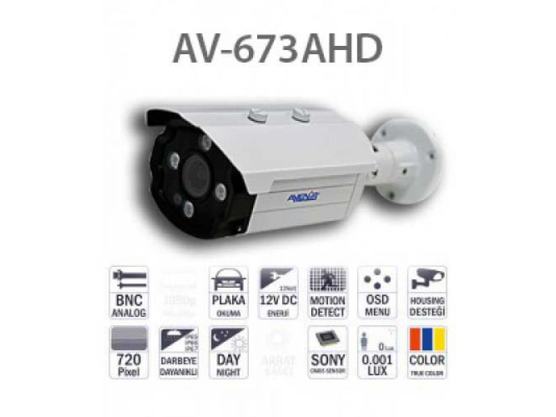 AVENIR AV-673AHD 1.3MP 3.6MM SONY 960P 4 ATOM LED 40MT AHD AYAKLI GECE GÖRÜŞLÜ KAMERA