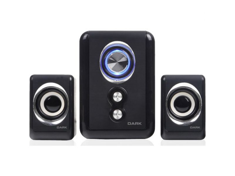 DARK DK-AC-SP211 2+1 6W RMS SİYAH ( KULAKLIK GİRİŞLİ) LED HOPARLÖR