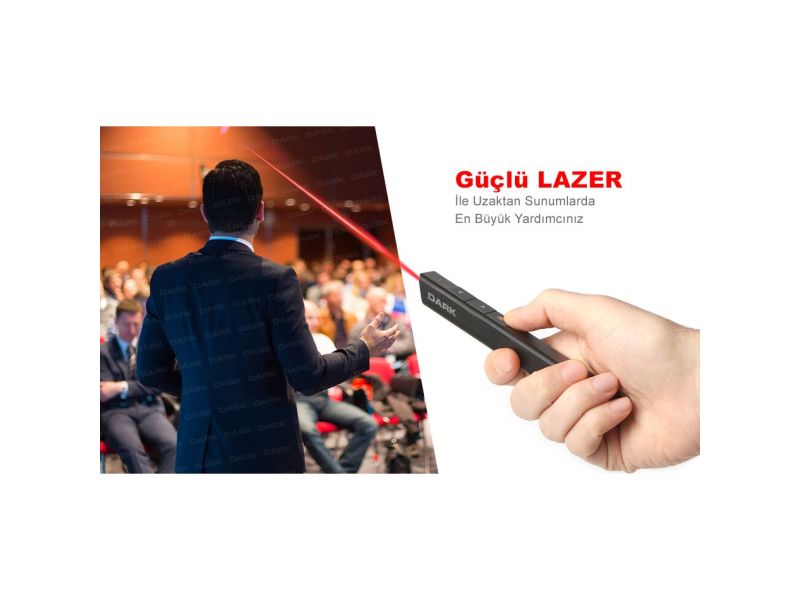 DARK DK-AC-WP08 2.4 GHz KABLOSUZ PRESENTER SİYAH