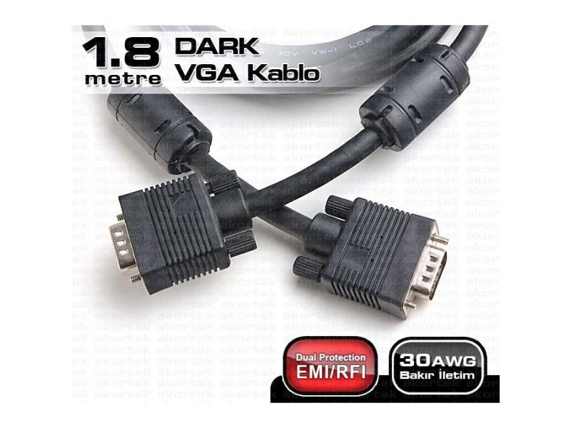 DARK DK-CB-VGAL180 1.8MT VGA KABLO