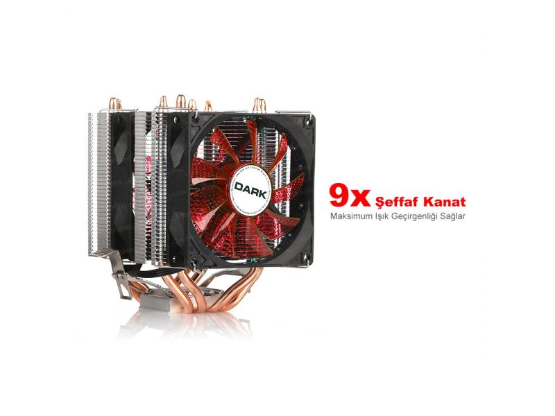 DARK FREEZER X94 DKCCX94RD AMD/INTEL AM2/SOKET 1156 İŞLEMCİ FANI