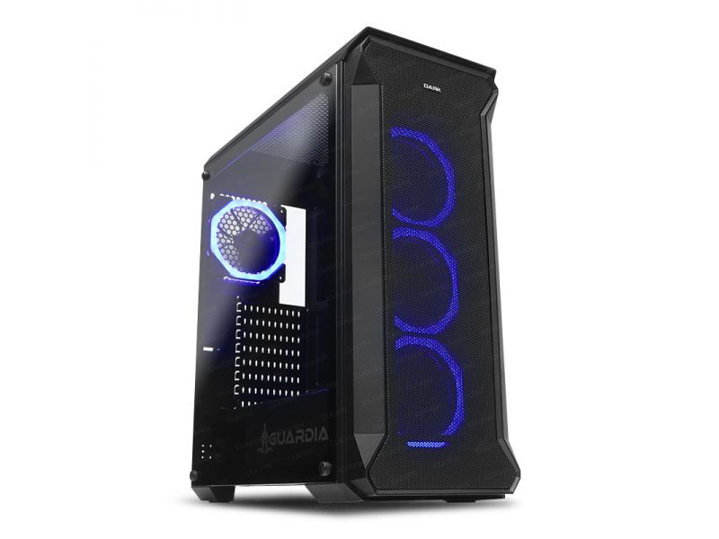 DARK GUARDIAN PSU YOK 4x12CM ARGB FAN ATX 2xUSB2.0/1xUSB3.0 SİYAH GAMING KASA DKCHGUARDIAN