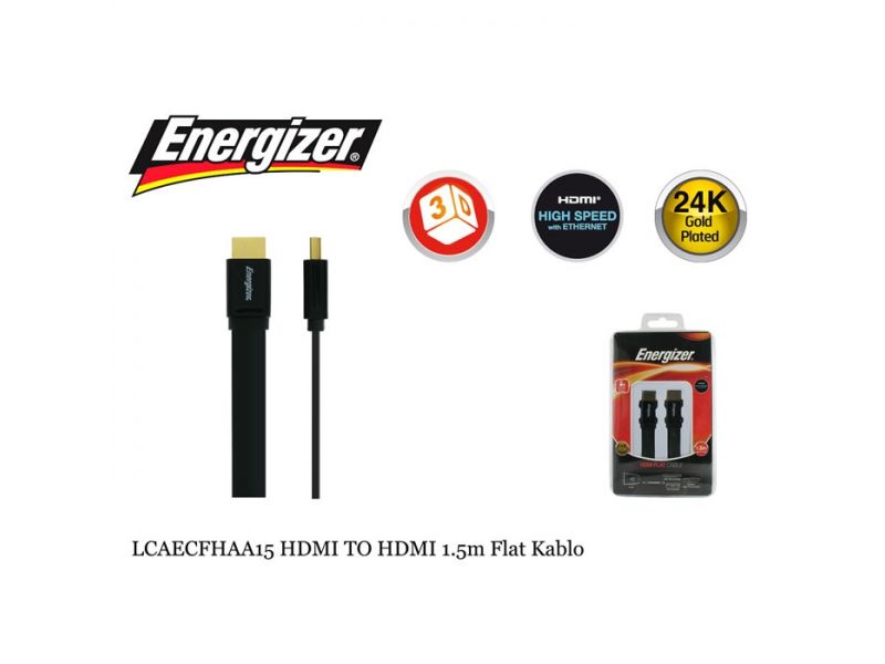 ENERGIZER HDMI KABLO FLAT 1.5 MT