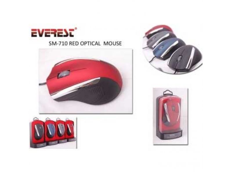 EVEREST SM-710 USB 800 DPI KIRMIZI MOUSE