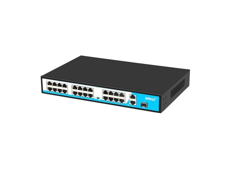 HRUI HR901-AF-2421GS-300 24 PORT 10/100 24 PORT POE 2 PORT UPLINK + 1 SFP 300W YONETILEMEZ RACK MOUNT SWITCH
