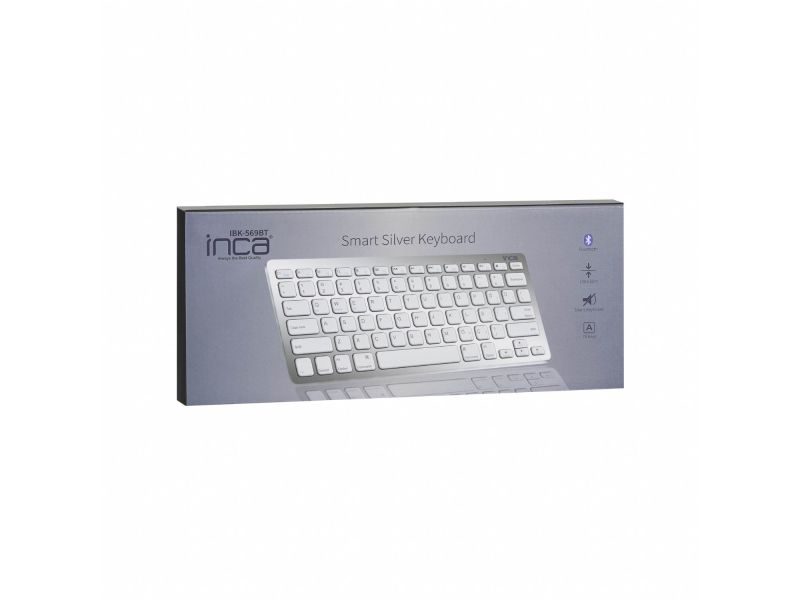 INCA IBK-569BT MULTIMEDYA GÜMÜŞ BLUETOOTH KLAVYE