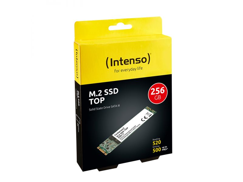 INTENSO TOP 256GB 520/500MB/s 4mm M.2 SATA 3.0 SSD 3832440 3D-NAND