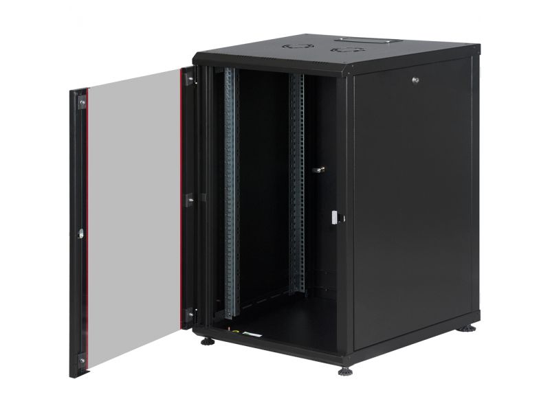 LANDE LN-PR20U6080-BL-121 20U 19" 600x800 DİKİLİ TİP KABINET + TEKERLEK