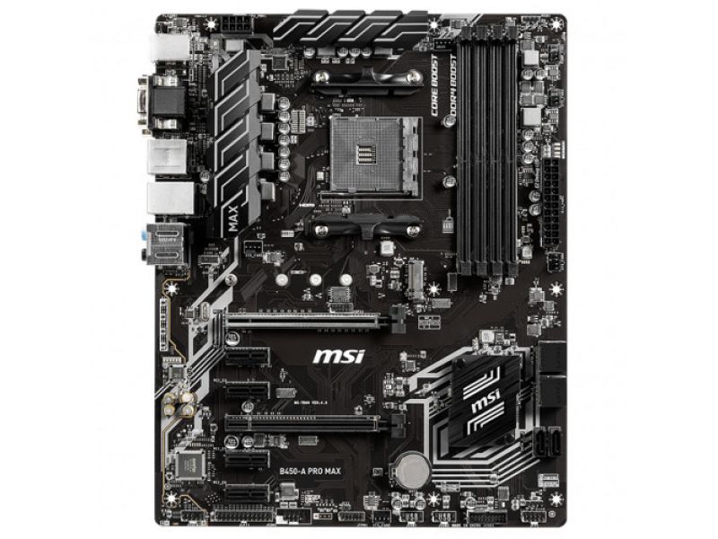 MSI B450-A PRO MAX B450 4xDDR4 VGA/HDMI/DVI 1xM.2 1xGLAN USDB3.1 AM4 ANAKART