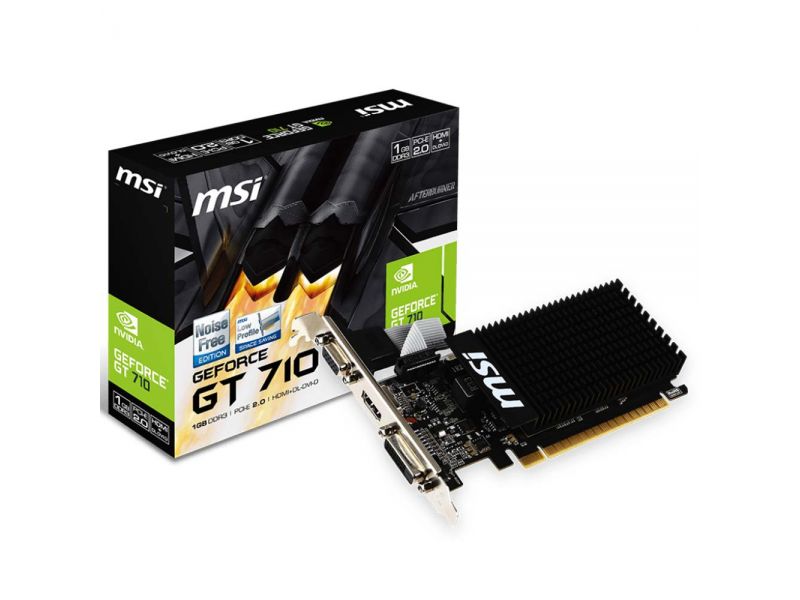 MSI GT710 1GB DDR3 64Bit VGA/DVI/HDMI 16X DX12 GT710-1GD3H
