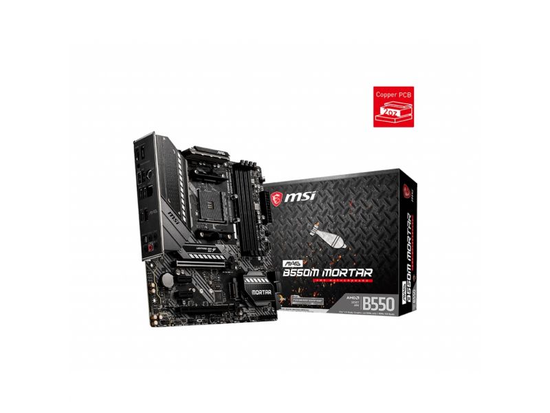 MSI MAG B550M MORTAR B550 4xDDR4 HDMI/DP 2xM.2 1xGLAN USB3.1 AM4 ANAKART