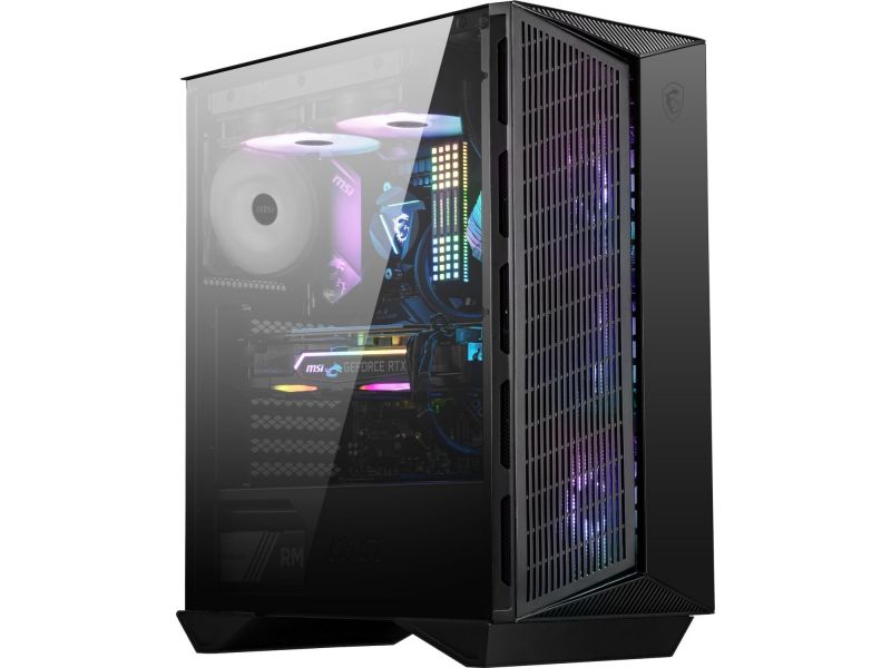 MSI MPG GUNGNIR 110M PSU YOK 3x12CM ARGB /1x12CM FAN MIDI TOWER TEMPERLİ SİYAH GAMING KASA