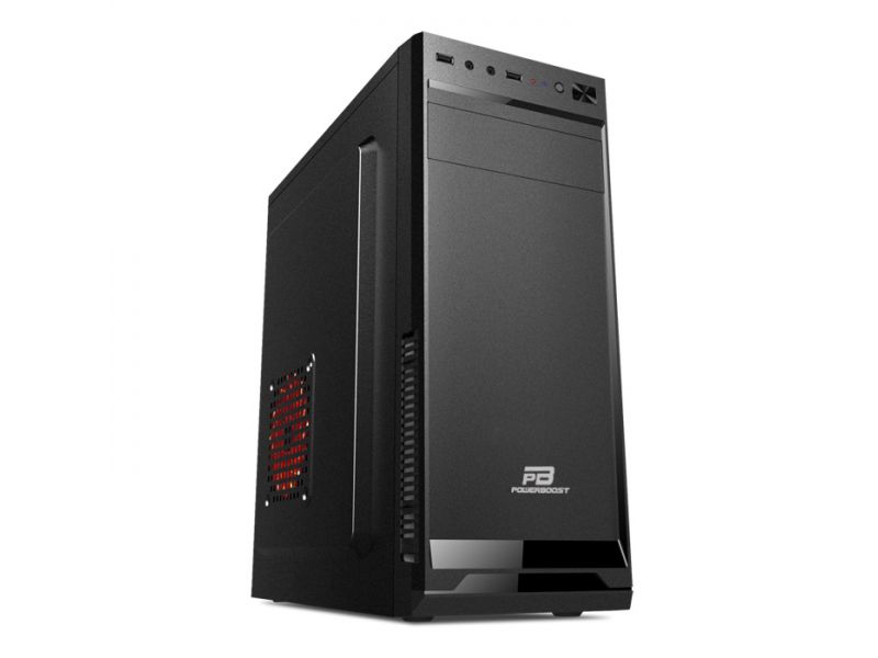 POWER BOOST VK-A002S 250W 1x8CM FAN MIDI TOWER MESHED PANEL 2xUSB2.0 1xAUDIO SİYAH KASA