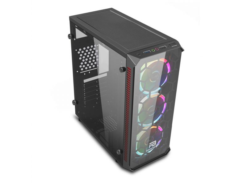 POWER BOOST VK-C09B PSU YOK 3x12CM LED FAN MIDI TOWER PENCERELİ 2xUSB2.0/1xUSB3.0 SİYAH KASA