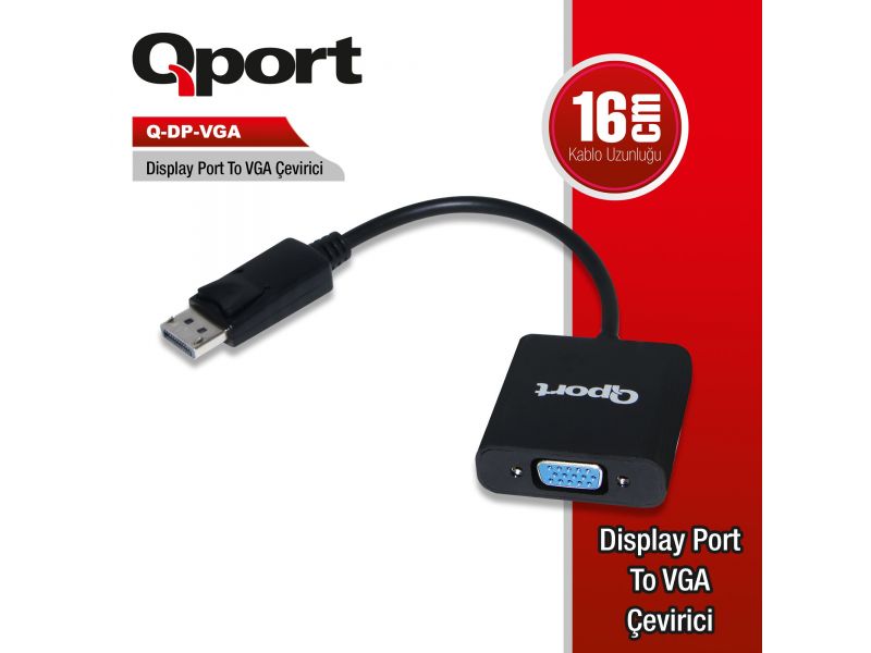 QPORT Q-DP-VGA DISPLAY TO VGA ÇEVİRİCİ