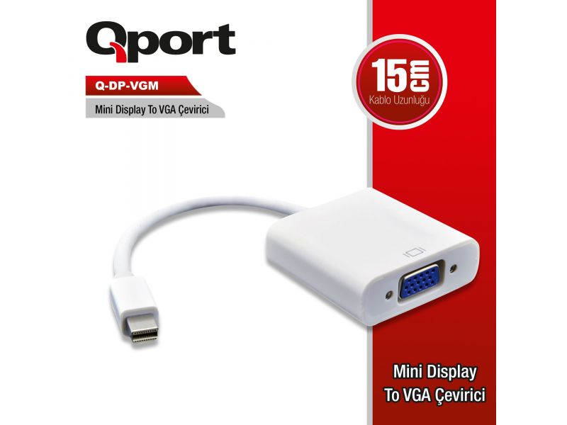QPORT Q-DP-VGM MINI DISPLAY TO VGA ÇEVİRİCİ