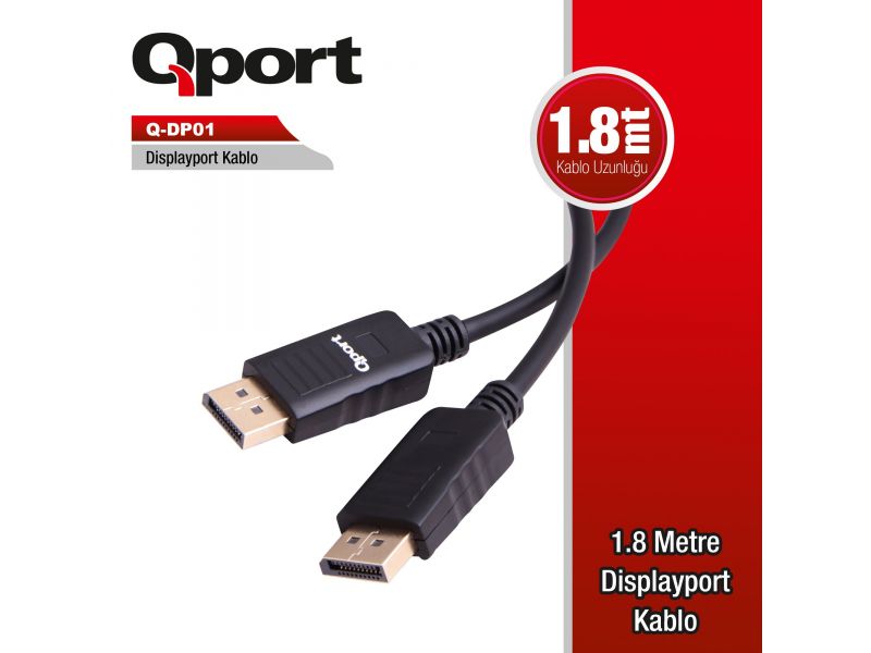 QPORT Q-DP01 Ver.1.2 DISPLAY KABLO 1.8MT