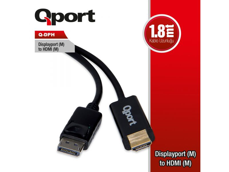 QPORT Q-DPH DISPLAY PORT TO HDMI ÇEVİRİCİ