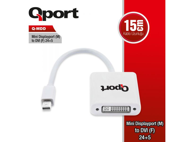 QPORT Q-MDD MINI DISPLAY TO DVI ÇEVİRİCİ