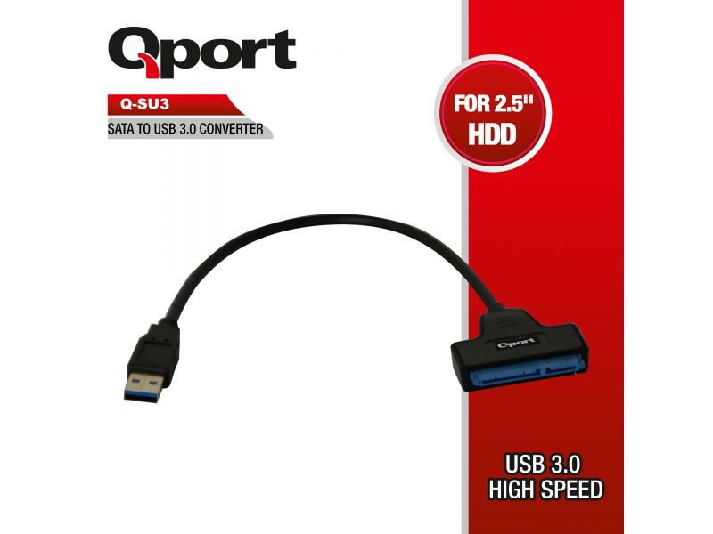 QPORT Q-SU3 SATA TO USB3.0 ÇEVİRİCİ KABLO