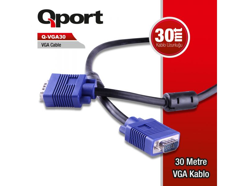 QPORT Q-VGA30 30MT VGA KABLO