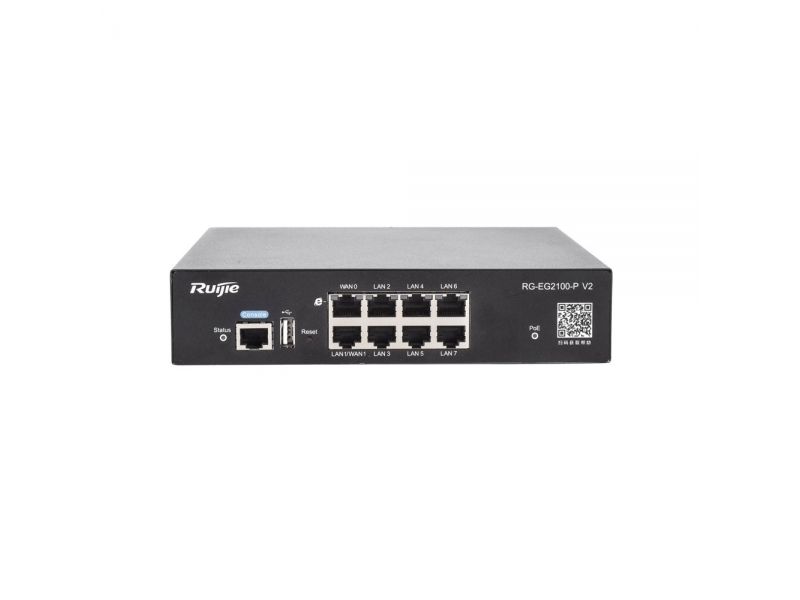 RUIJIE RG-EG2100-P V2 8 PORT 10/100/1000 7 PORT POE/POE+ YONETILEBILIR RACKMOUNT GATEWAY