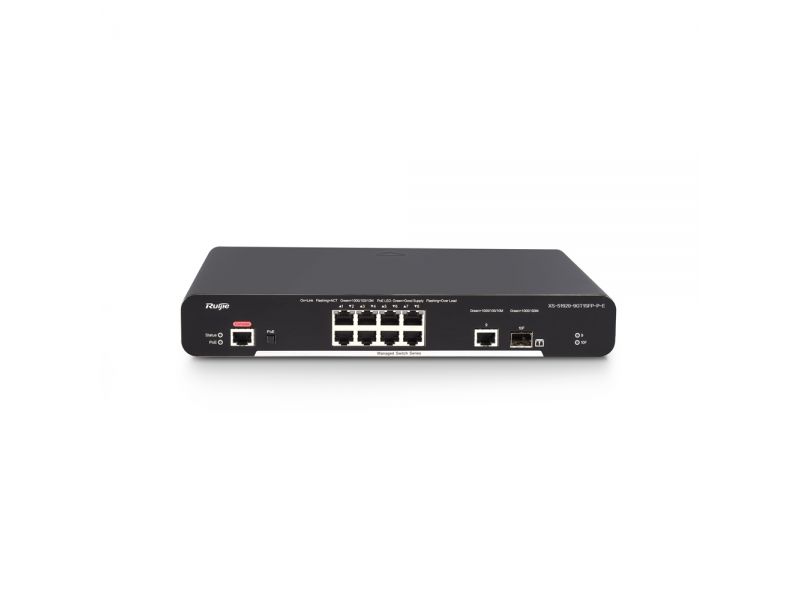 RUIJIE XS-S1920-9GT1SFP-P-E 8 PORT + 1 PORT UPLINK 10/100/1000 8 PORT POE/POE+ 1xSFP 125W YONETILEBILIR RACK MOUNT SWITC