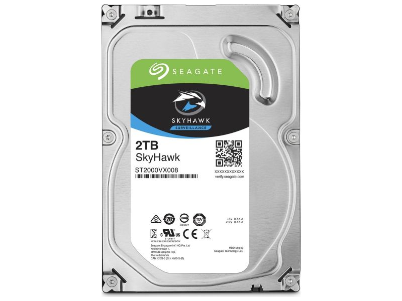 SEAGATE SKYHAWK 2TB 5900RPM 256MB SATA3 6Gbit/sn ST2000VX015 SV35 7/24 HDD