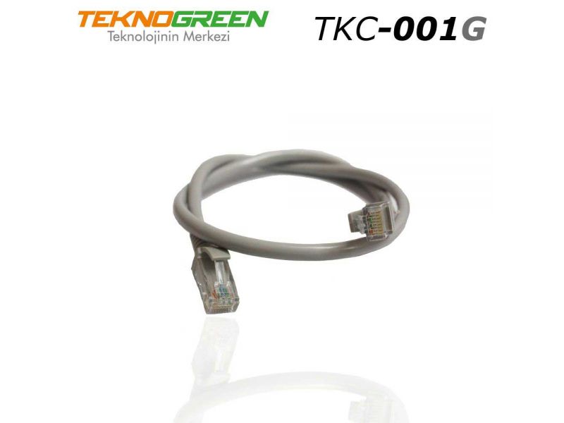 TEKNOGREEN TKC-001G 1.0 MT UTP CAT6 PATCH KABLO GRI