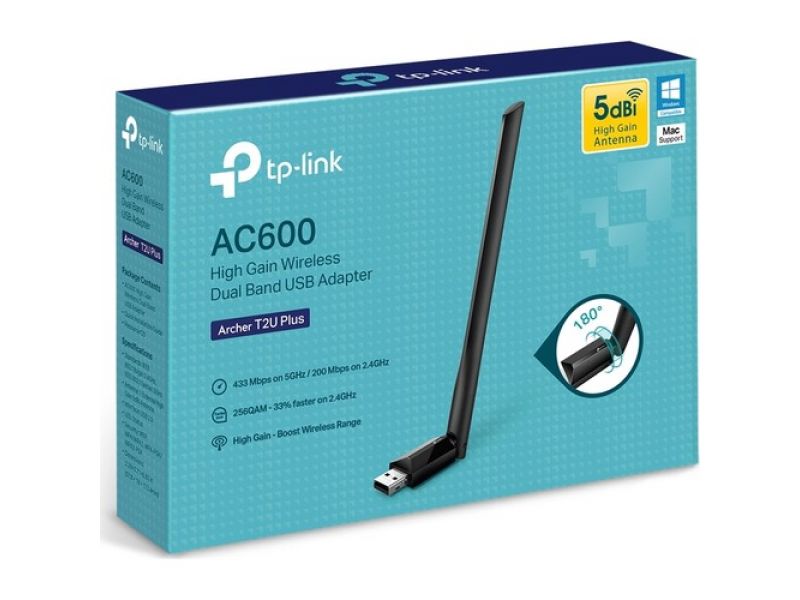 TP-LINK ARCHER T2U PLUS 600MBPS DUAL BAND USB WIRELESS ADAPTÖR