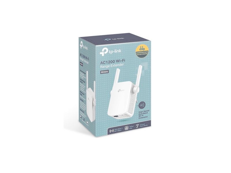 TP-LINK RE305 AC1200 1200MBPS 1PORT 10/100 ETHERNET 2 ANTEN RANGE EXTENDER