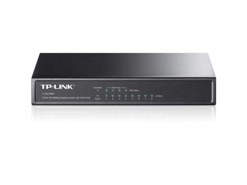 TP-LINK TL-SF1008P 8 PORT 10/100 4PORT POE 57W  DESKTOP SWITCH