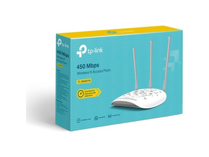 TP-LINK TL-WA901N 450MBPS 1PORT 3 ANTEN 5DBI 2.4GHz INDOOR ACCES POINT / REPEATER