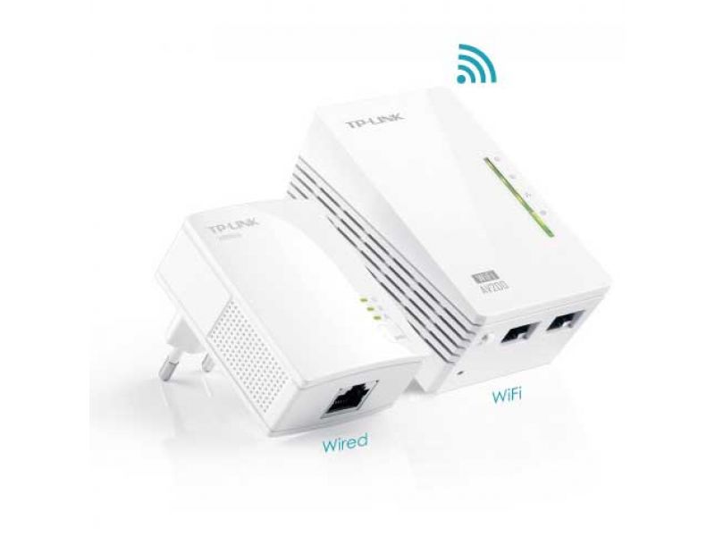 TP-LINK TL-WPA4220KIT 300MBPS 2PORT 2.4GHz INDOOR POWERLINE ADAPTOR