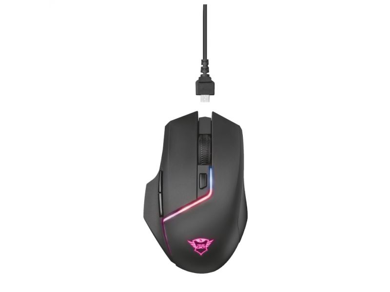 TRUST DİSAN 22210 USB 3000DPI SİYAH GXT 161 ŞARJ EDİLEBİLİR RGB KABLOSUZ GAMING MOUSE