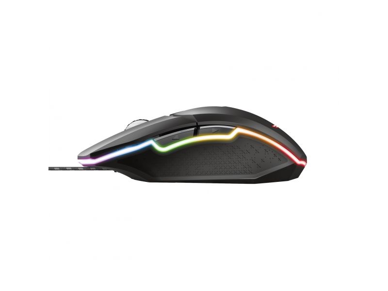 TRUST IDON 23645 GXT 950 USB 5000DPI SİYAH 7XBUTTONS RGB GAMING MOUSE 