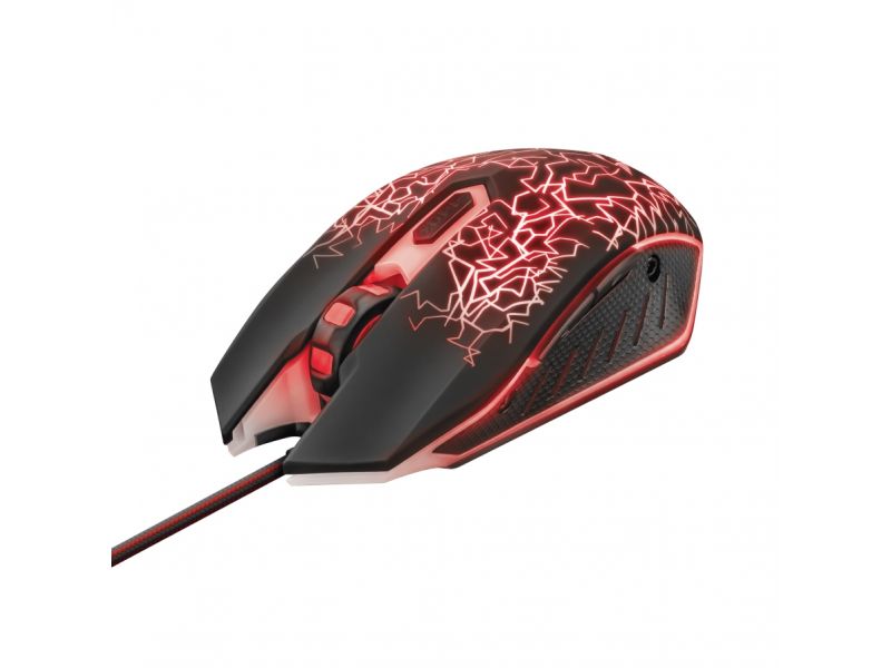 TRUST IZZA 21683 GXT 105 USB 2400 DPI SİYAH 6XBUTTONS RGB GAMING MOUSE