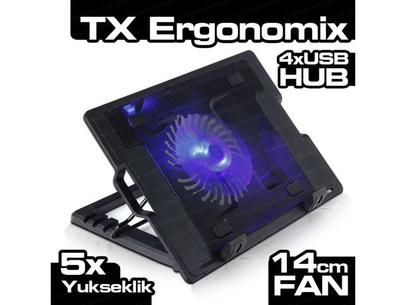 TX TXACNBERGST SİYAH 9"-17" NOTEBOOK SOĞUTUCU