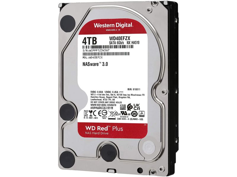 WD RED PLUS 4TB 5400RPM 128MB SATA3 6Gbit/sn WD40EFZX NAS HDD